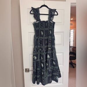 Hill House Black and Green Nap Dress